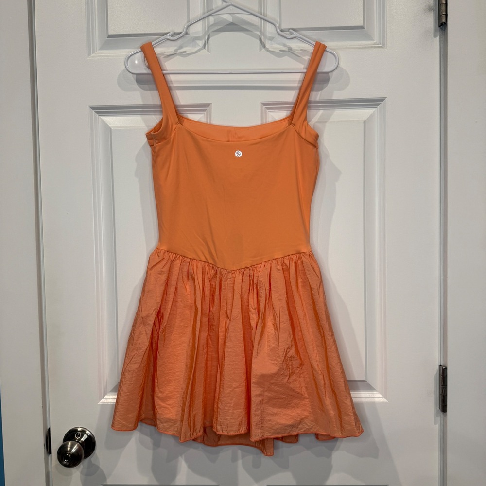 Altar'd State Hot Shot Tennis Dress Peach Orange Mini Athletic Dress Size Medium - Picture 4 of 6
